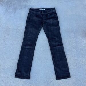 Krew K Slims Jeans Vintage Men 30 Black Stretch Skate Button Fly Denim Pants